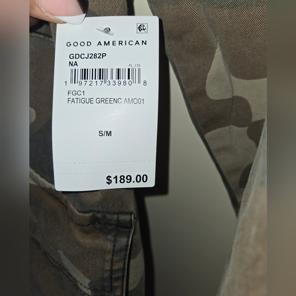 NWT Good American Camo Cargo Uniform Jacket - Picture 6 of 6